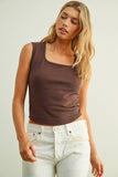 SQUARE NECK SLEEVELESS TOP