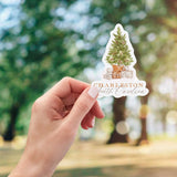 Vinyl Sticker, Custom City State, Christmas Tree, Decor