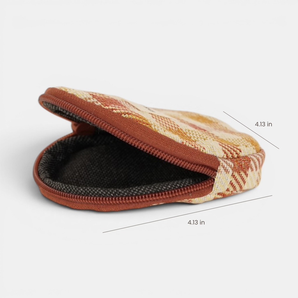 Zia Gingham Jacquard Round Coin Purse