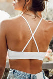 Seamless Ribbed Cross Back Bralette