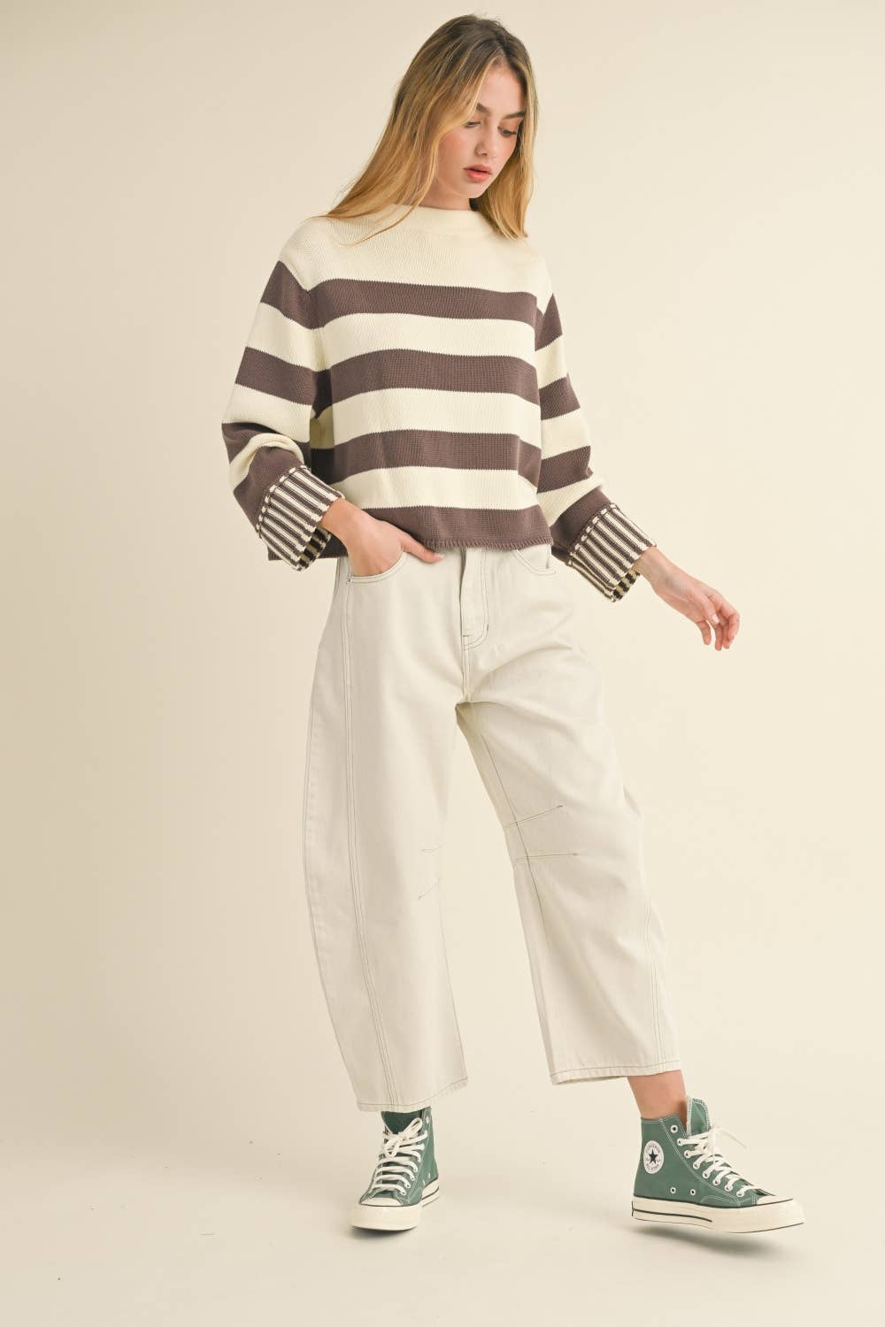 BARREL COTTON PANTS