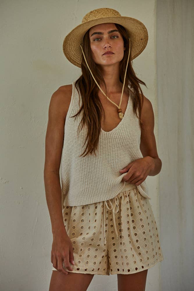 Kimberley Sweater V-Neck Sleeveless Tank Top