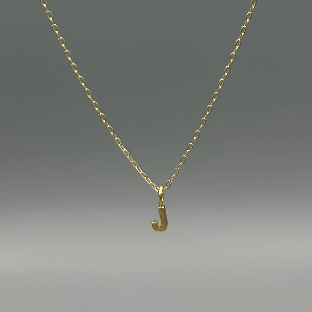 Gold Block Letter Necklace