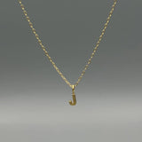 Gold Block Letter Necklace