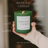 Christmas Cookies 15 oz Soy Candle, Matte Jar - Home Decor