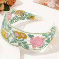 EMBROIDERED FLOWER HEADBAND