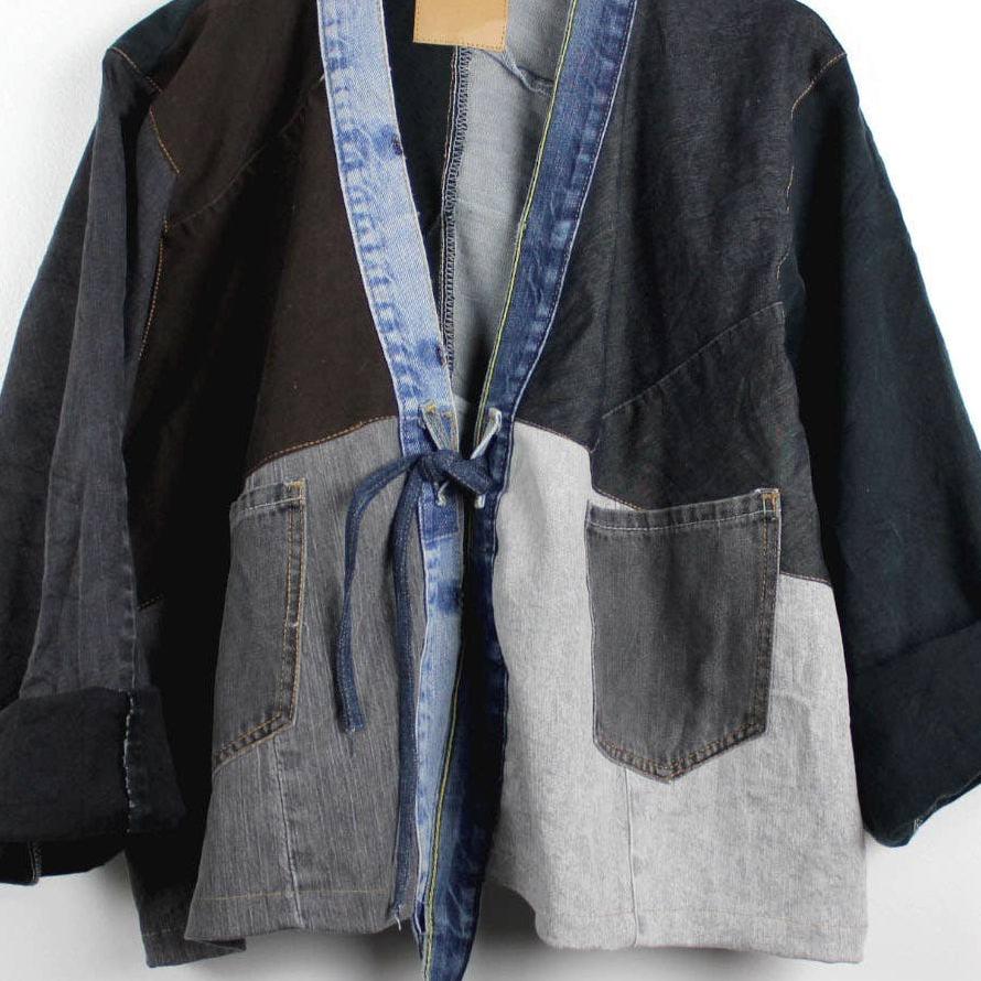 Upcycled Patchwork Denim Jacket
