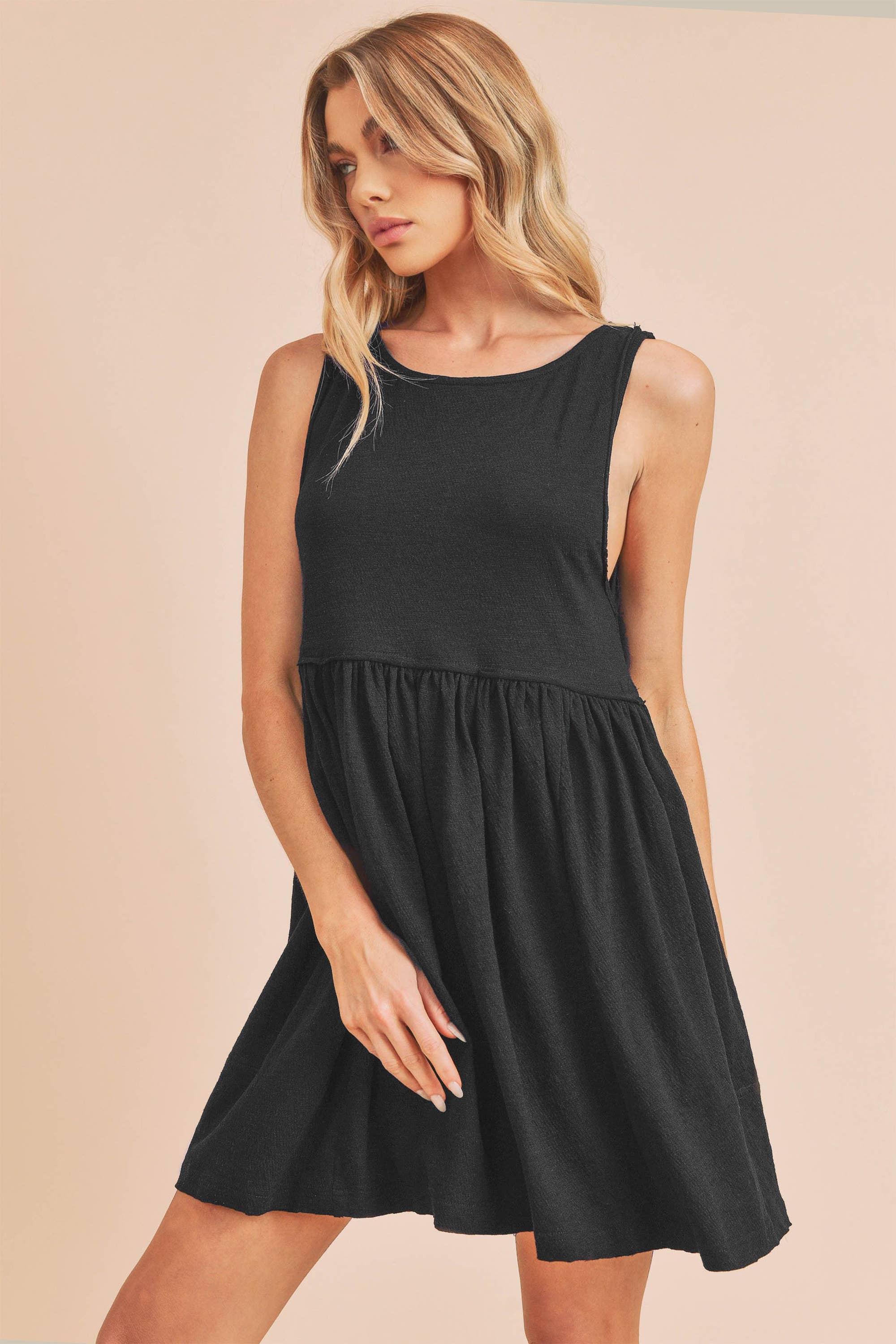 Torie Sleeveless Textured Mini Dress