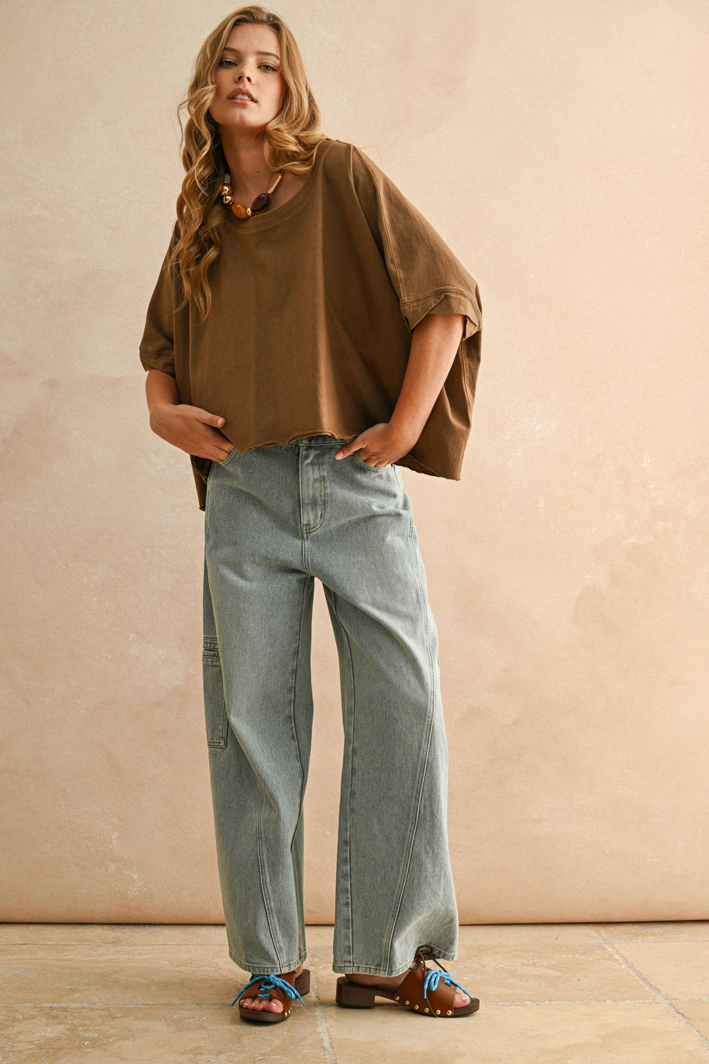 BYE AND WASH OVERSIZED TOP