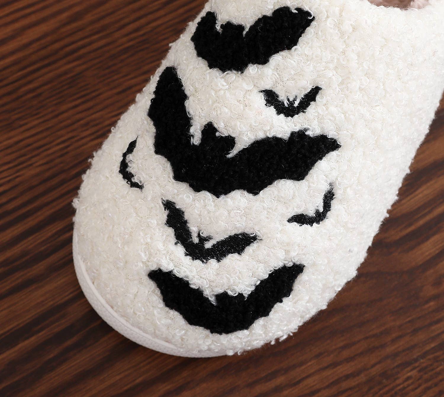 Halloween Bat Fleece Fluffy Home Slippers