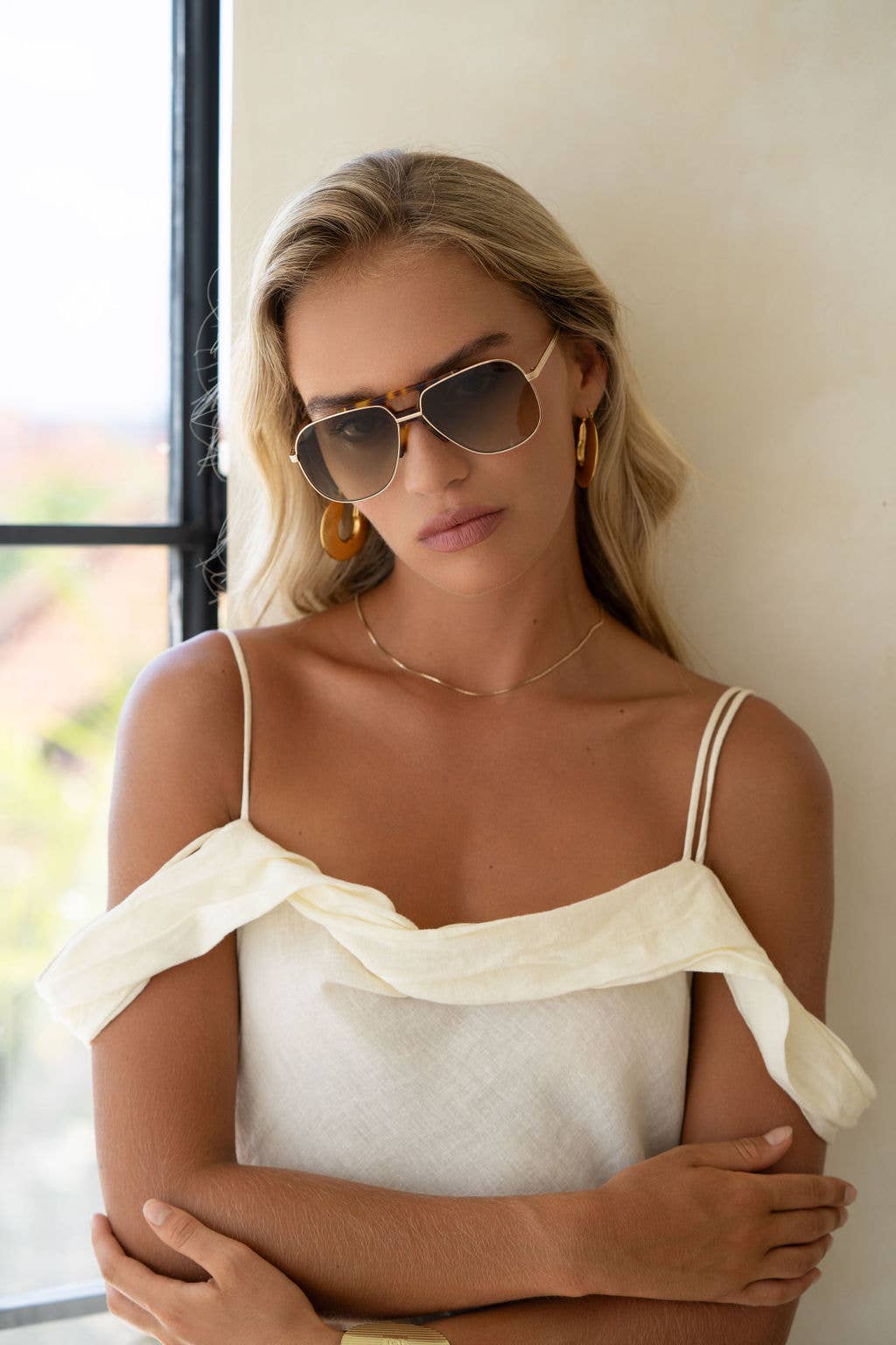 Logan Acetate Aviator Unisex Sunglasses