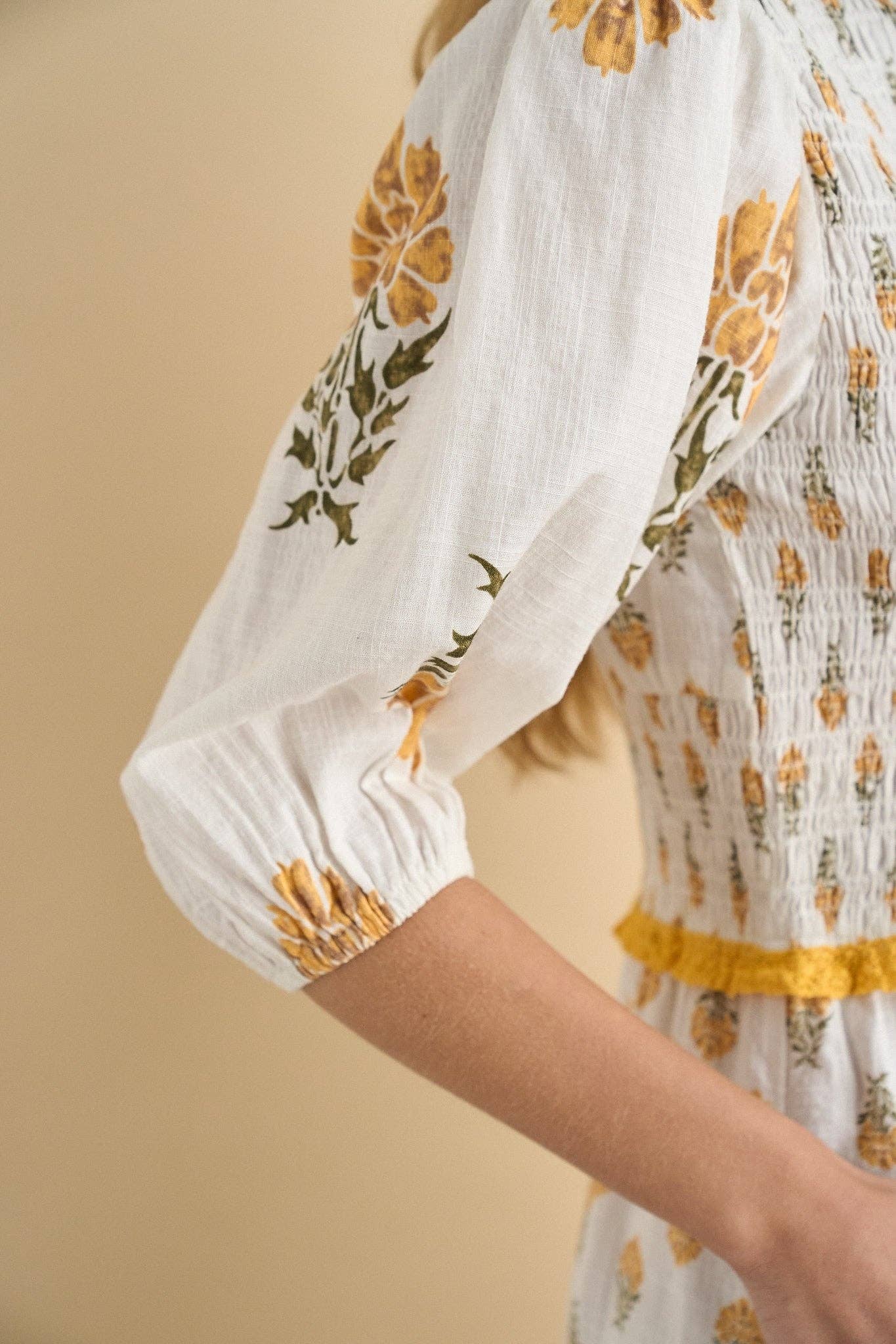 Magnolia Yellow Smocked Maxi Dress