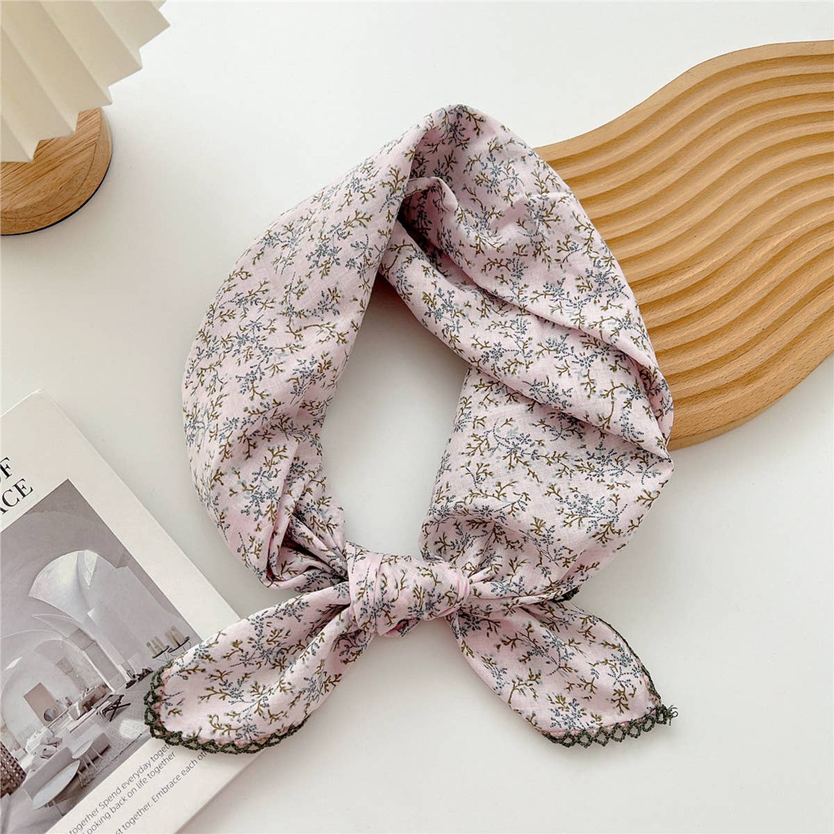 Cotton Linen Square Scarf for Women’s Neck Wrap_CWMS0672