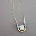 Amazonite & Lava Bead Necklace