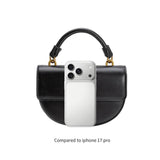 Esther Black Recycled Vegan Leather Crossbody Bag