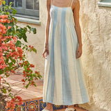 Amelia Gauze Striped Cami Midi Dress