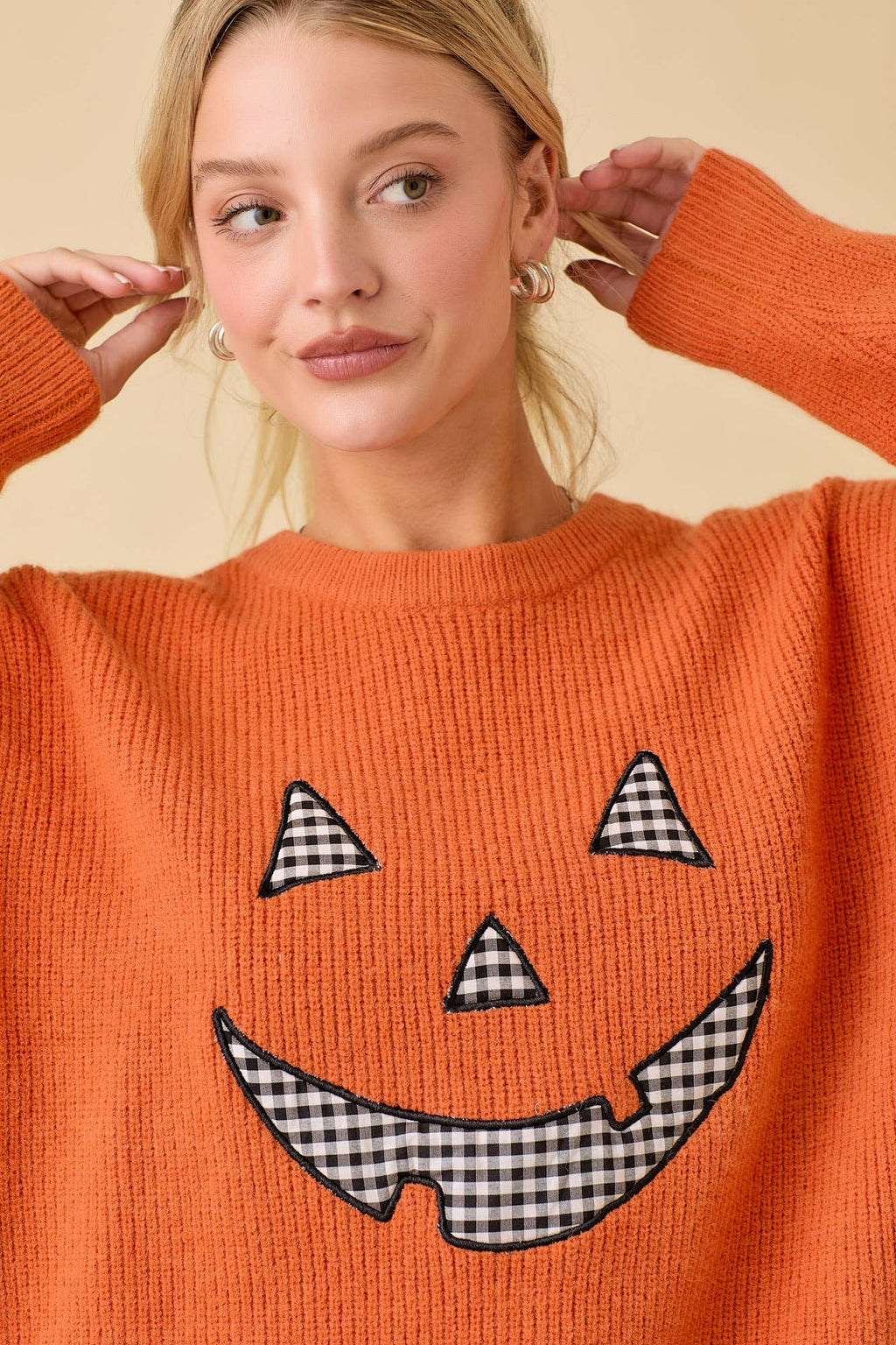 Georgia Pumpkin Patchwork Sweater