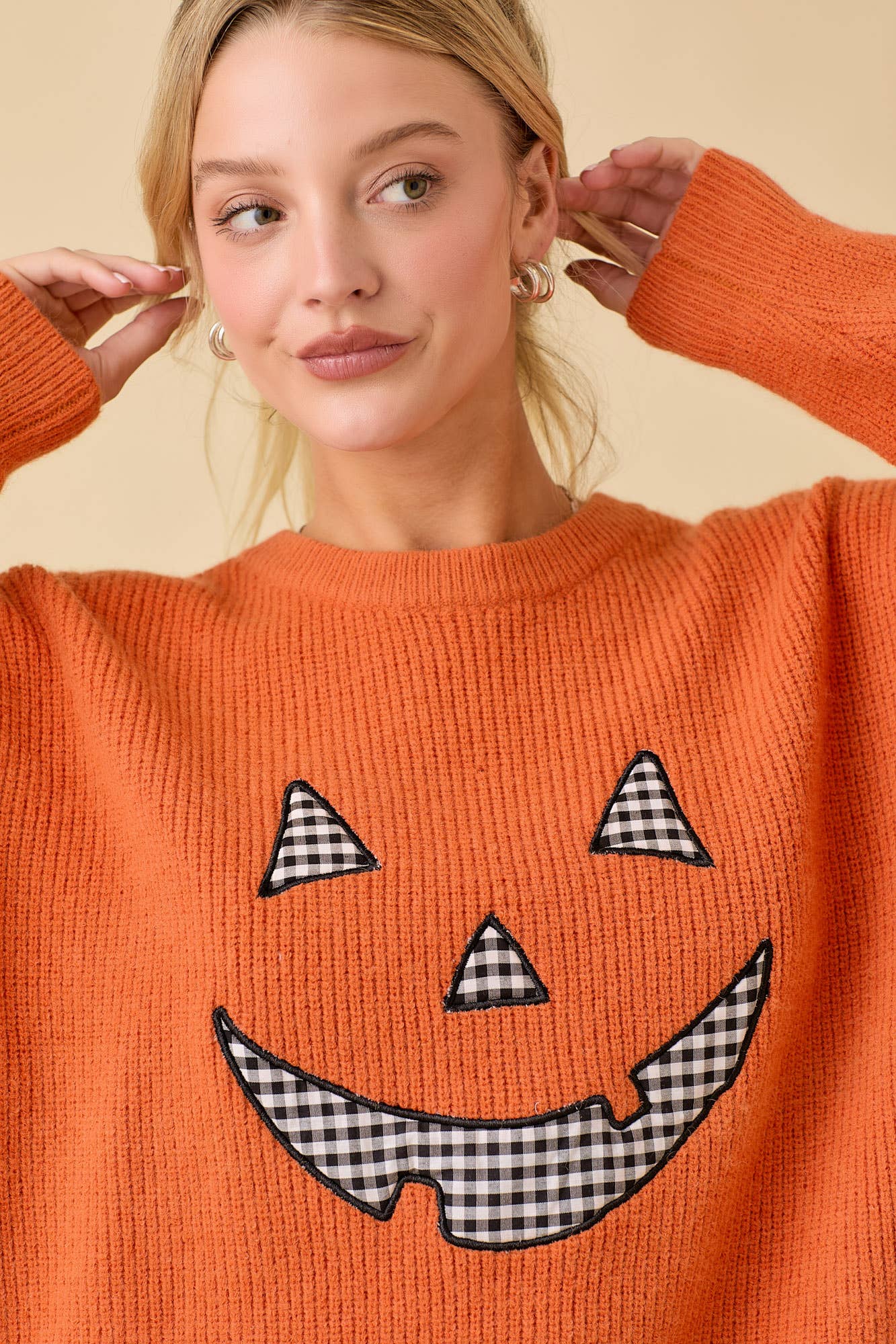Georgia Pumpkin Patchwork Sweater