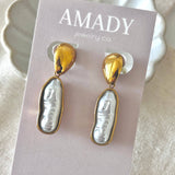 Statement earrings gold plated lightweight dangle