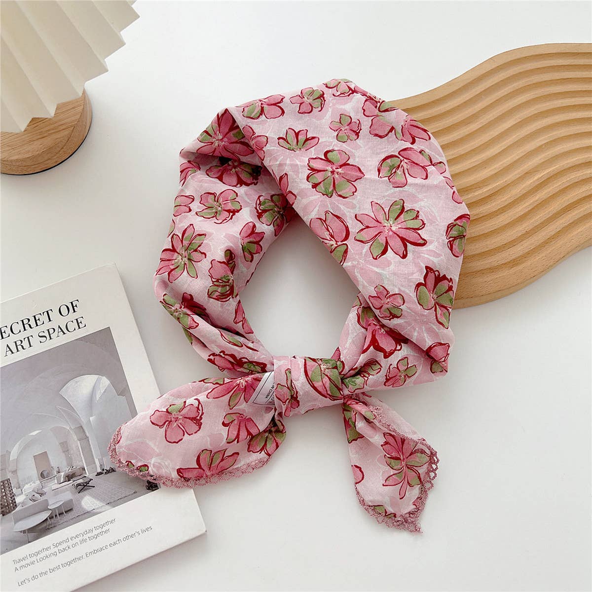 Cotton Linen Square Scarf for Women’s Neck Wrap_CWMS0672