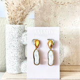 Statement earrings gold plated lightweight dangle