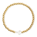 4mm Stretch Breaded Bracelet w/ Cross