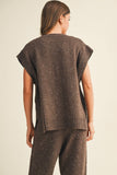 The Marlowe Speckled Knit Vest – Cocoa