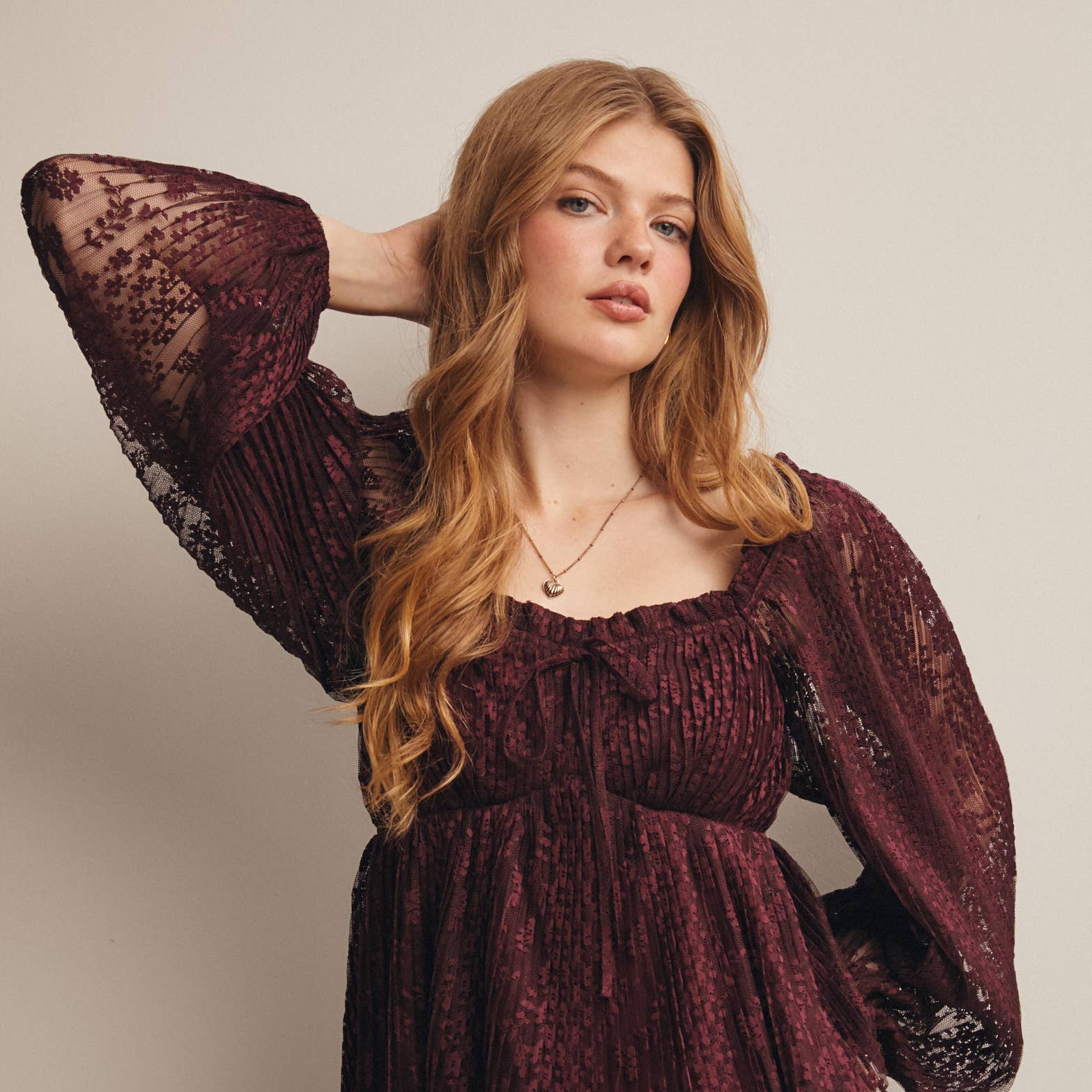 Daphne Blouse in Burgundy