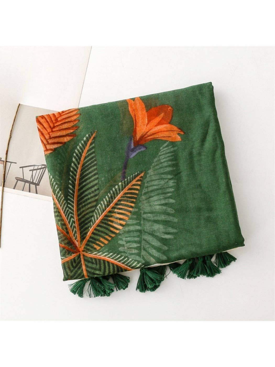Scarvii - Tropical Botanical Illustration Lightweight Scarf