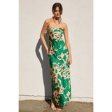 Celeste Strapless Bias Cut Maxi Dress