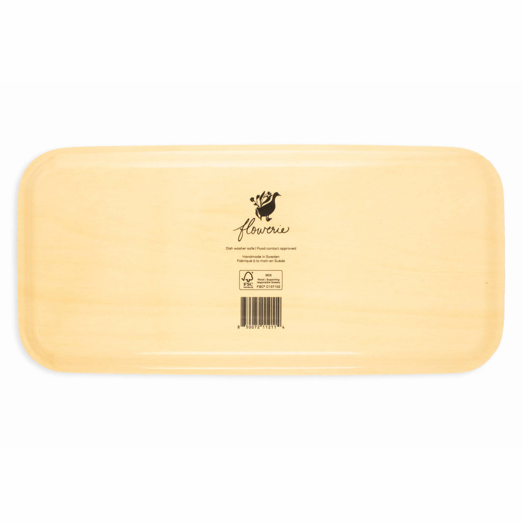 Trellis Tray | Floral Pattern Wooden Serving Trinket Tray