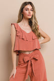 Ruffled Crop Blouse