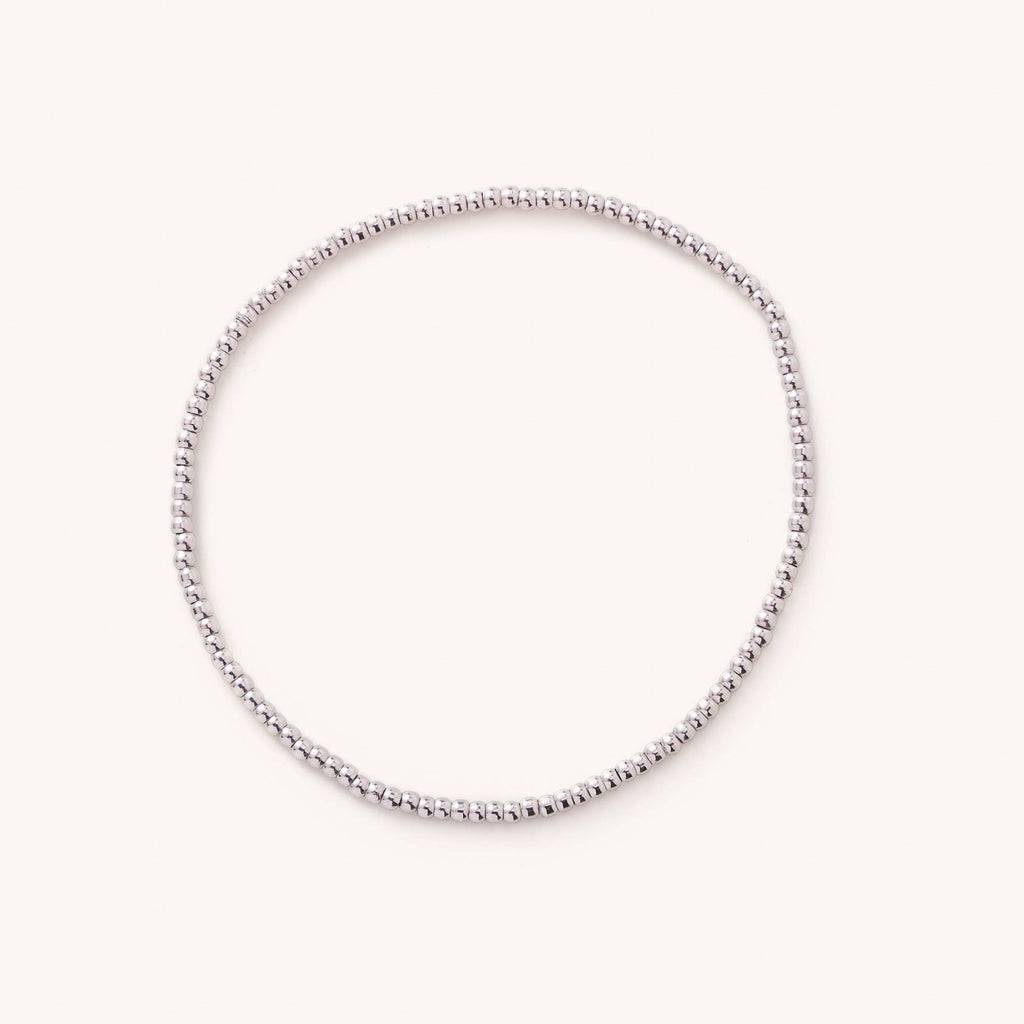 Waterproof Silver Ball Bracelets- small, medium or large