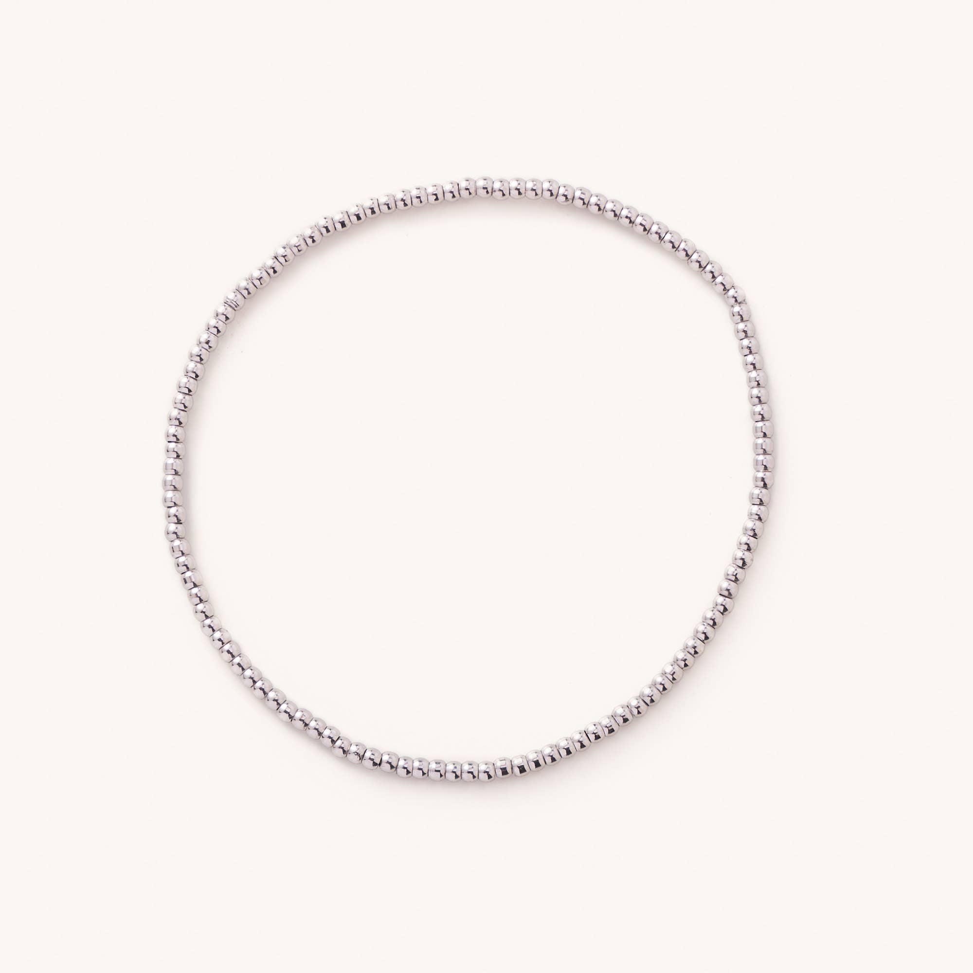 Waterproof Silver Ball Bracelets- small, medium or large