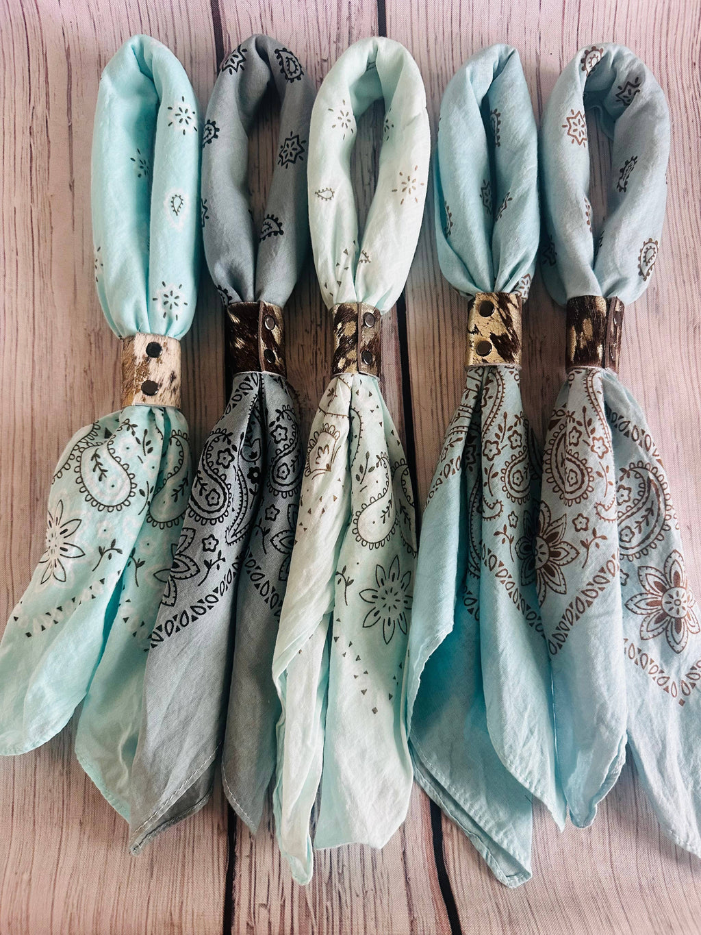 Cowboy Blue Hand Dyed Bandanas