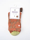 Rufia - Orange Embossed Women's Socks