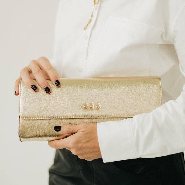 The Evening Metallic Clutch Crossbody Bag