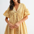 Sunny Days Gingham Lace-Trim Babydoll Dress