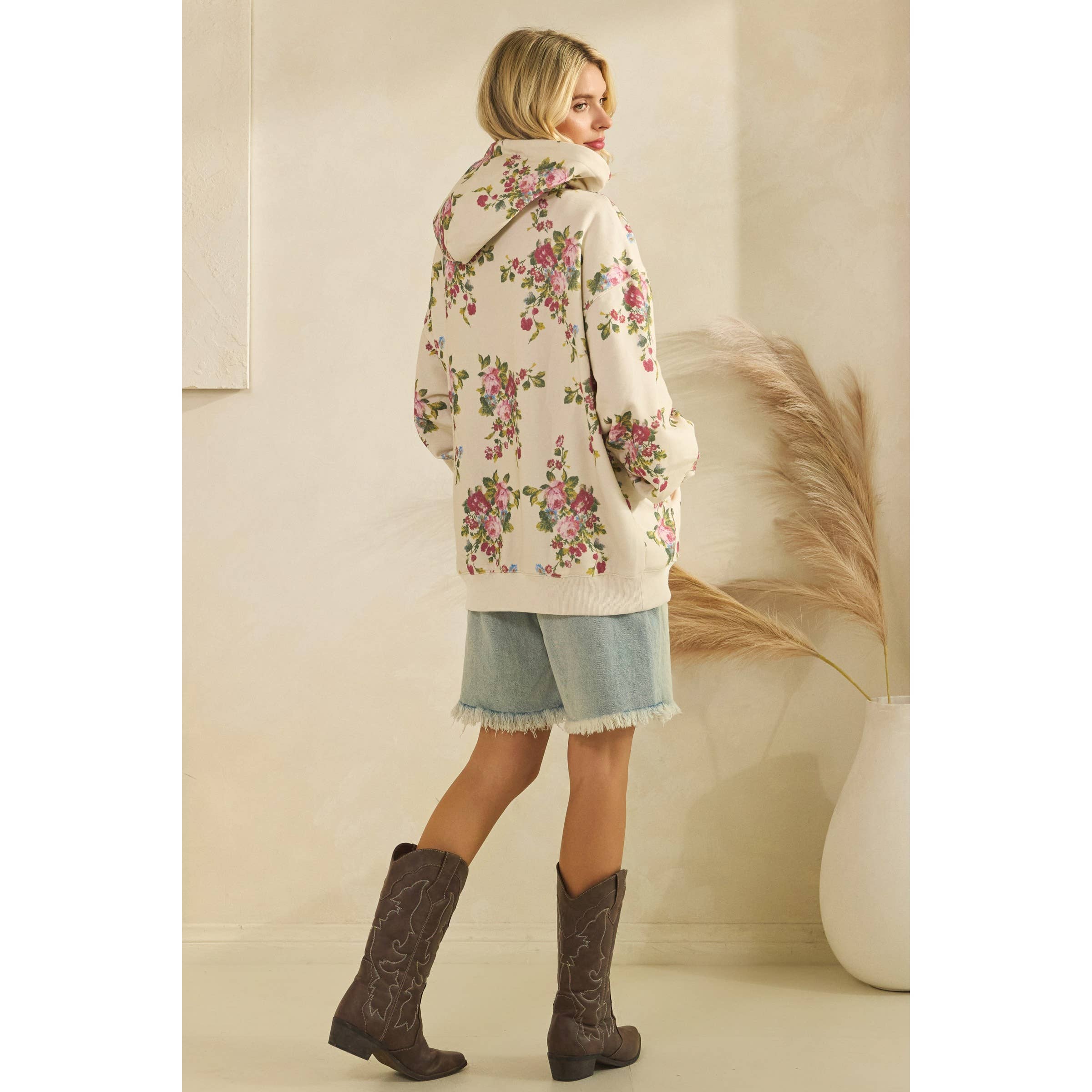 Printed Fleece Hoodie