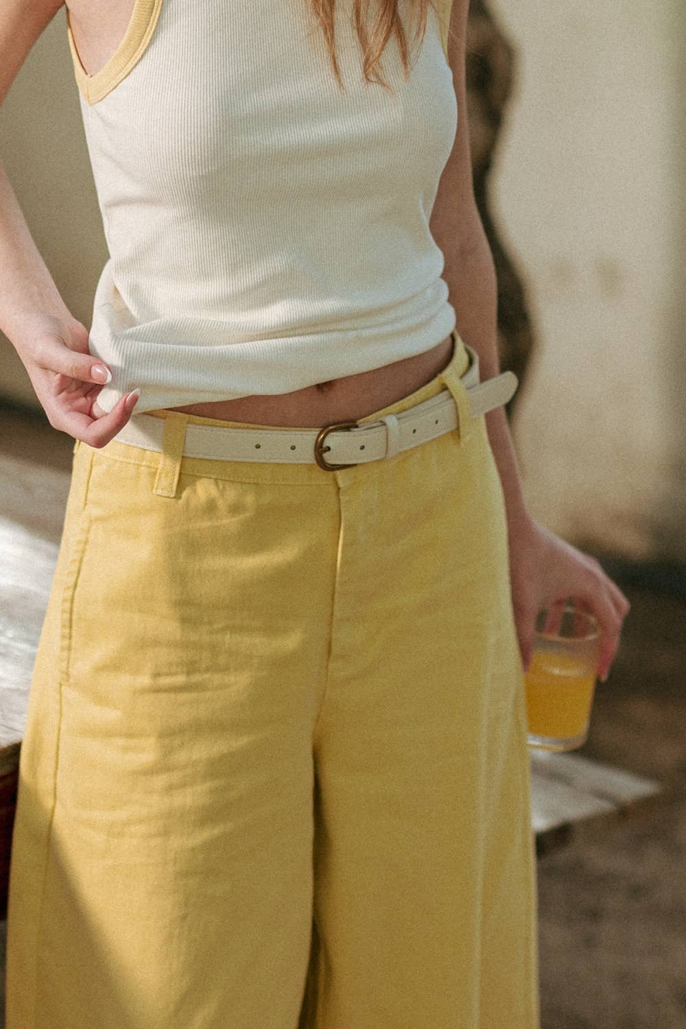 SUNSHINE COTTON BARREL PANTS