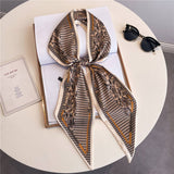 Skinny Silk Scarf for Hair, Neck or Bag Wrap_CWASC1512🎗️