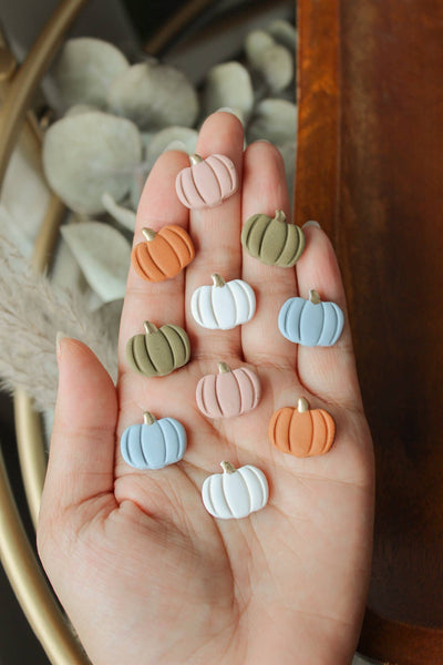 Gold Dipped Fall Pumpkin Studs