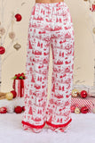 Christmas Toile Printed Pajama Set