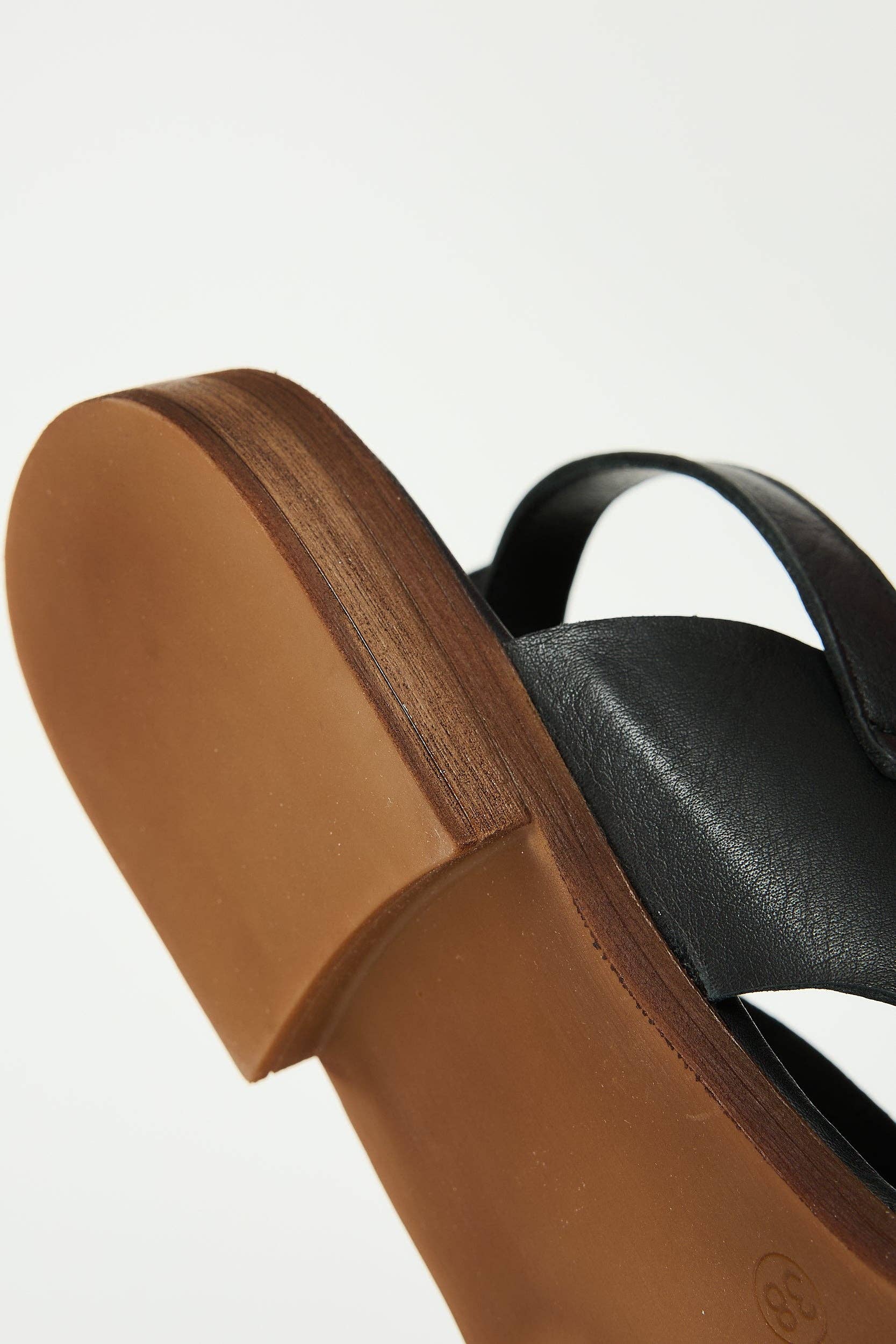 Bergen Black Leathers Sandals