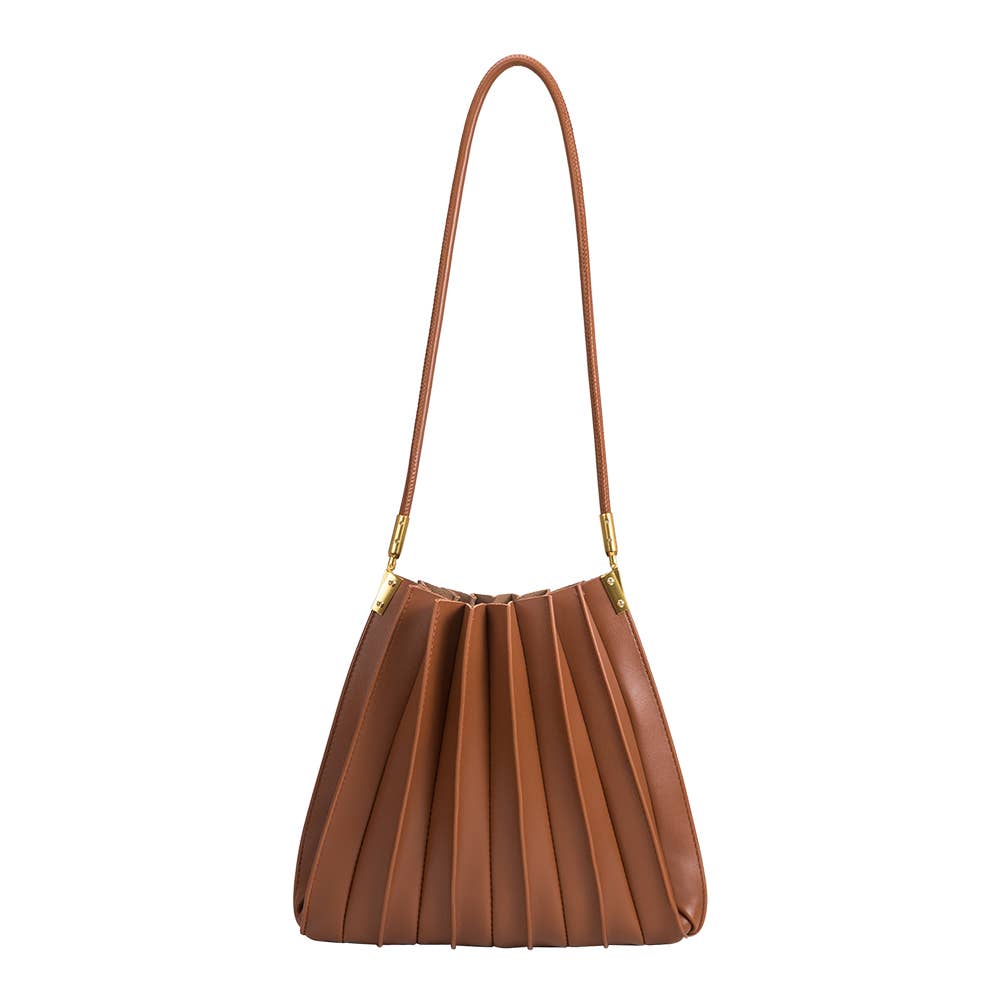 Carrie Saddle Pleated Vegan Shoulder Bag Pre-Order 4/30