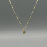 Gold Block Letter Necklace