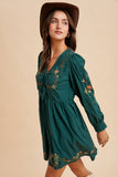 Embroidered Homestead Cotton Mini Dress