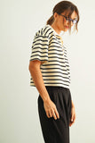 STRIPE PATTERN SHORT SLEEVE POLO SHIRTS