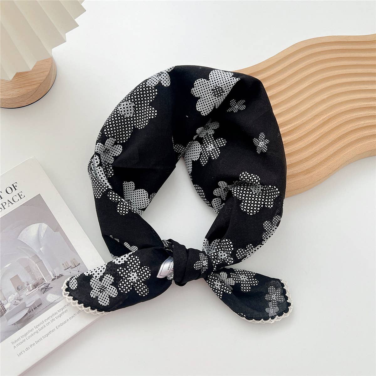 Cotton Linen Square Scarf for Women’s Neck Wrap_CWMS0672