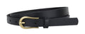 Basic Skinny Equestrian Buckle Leather Belt